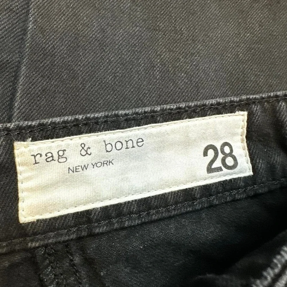 Rag & Bone Marina Wide-Leg Baggy Jeans‎ Angelique Black Size 28